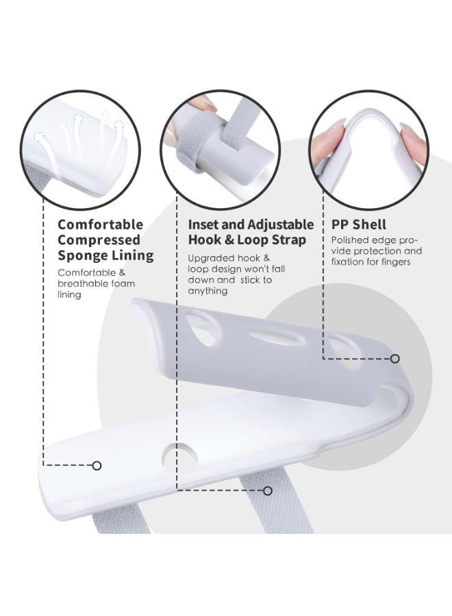 جبيرة إصبع، 3 قطع داعم مفصل الإصبع لتثبيت الإصبع المصاب بالتهاب المفاصل أو الكسر، جبيرة إصبع الزناد تناسب الإبهام/الوسطى/الخاتم/السبابة/الخمسة (3 مقاسات) - Image 5